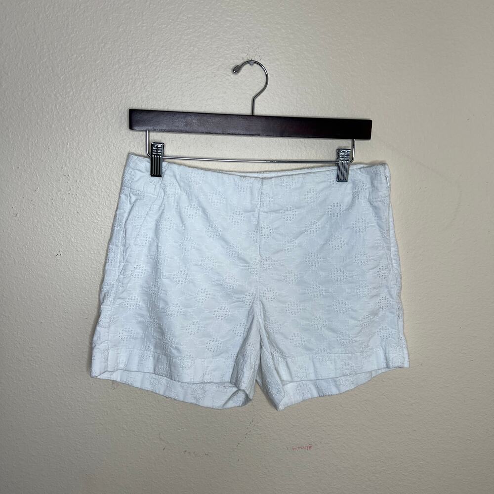 Banana Republic  100% Cotton White Lace Overlay Shorts 6